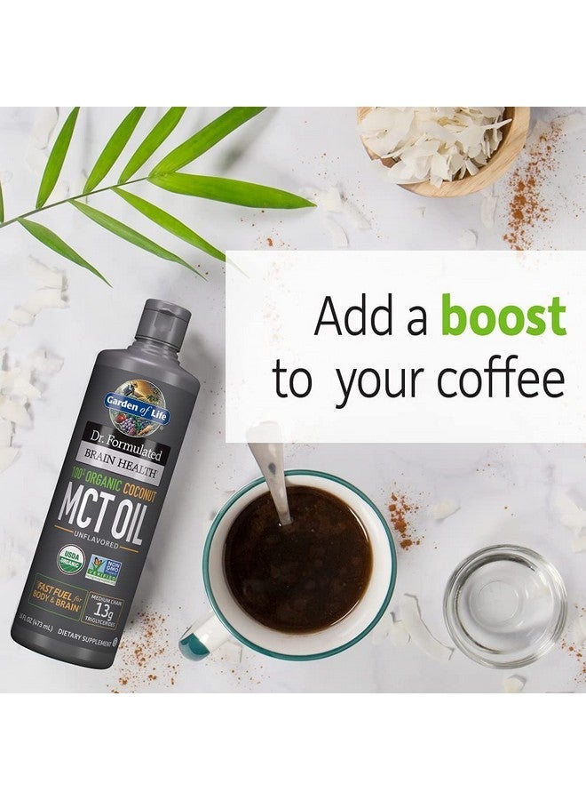 Garden of Life MCT Oil 946ml – 100% Organic Coconut – 13g MCTs per Serving – Brain & Body Fuel – Keto, Paleo, Vegan Friendly – Non-GMO, Gluten-Free, Dairy-Free, Hexane-Free, Unflavored - Image 2