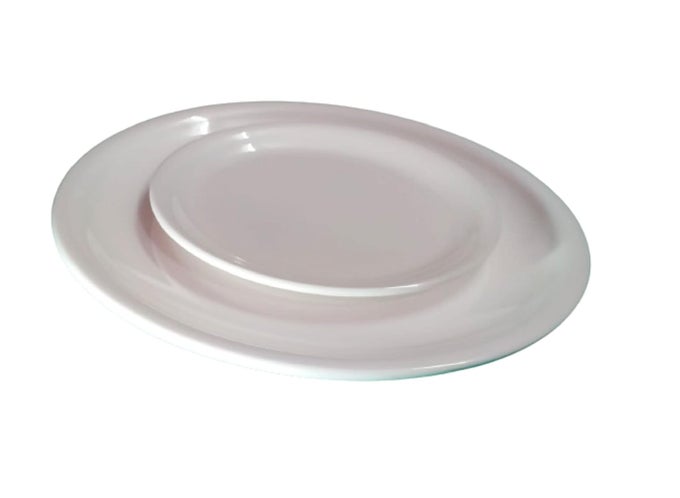 MELAMINE DINNER QUARTER SERVING PLATE COMBO OF 44 WHITE