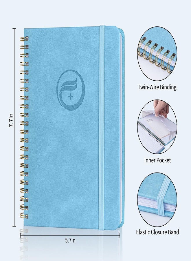 Blugool Address Book with Alphabetical Tabs-Address and Password Book for Seniors - Hardcover Spiral Bound Phone Book- Record Contacts,Website Login Passwords, Special Days -5.7" x 7.7", Blue - Image 3