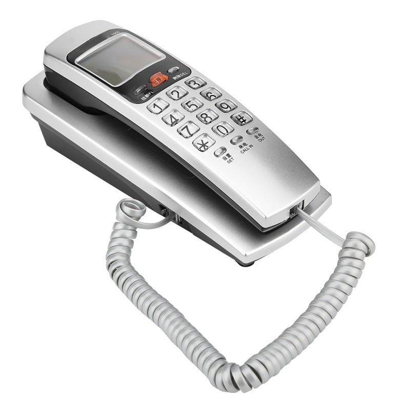 FSK/DTMF Caller ID Telephone Corded Phone Desk Put Landline Fashion Extension Telephone for Home White - Image 5