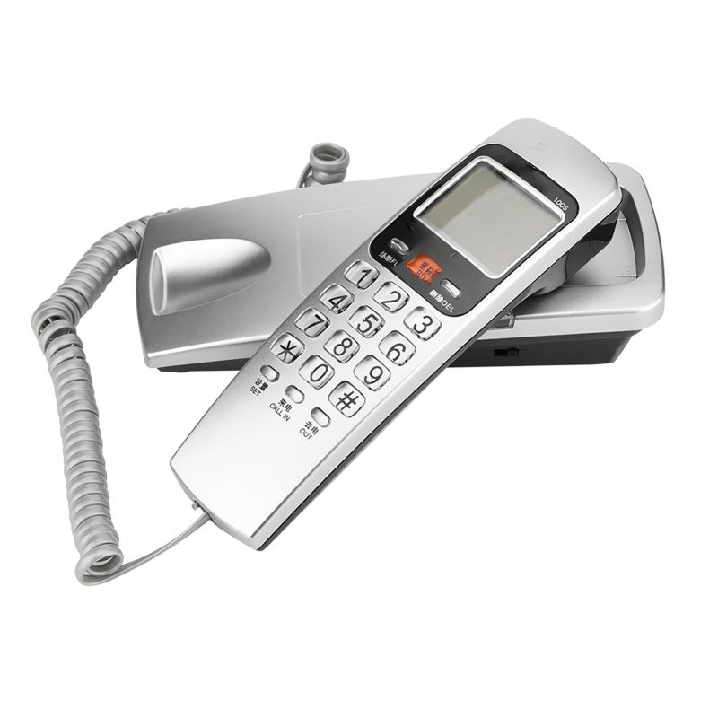 FSK/DTMF Caller ID Telephone Corded Phone Desk Put Landline Fashion Extension Telephone for Home White - Image 4