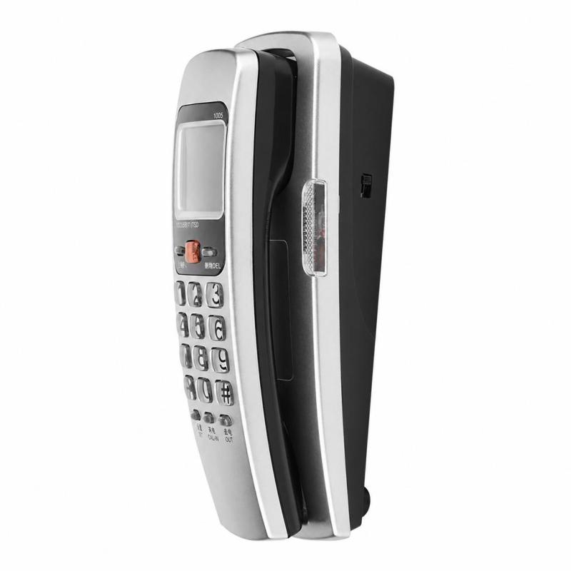 FSK/DTMF Caller ID Telephone Corded Phone Desk Put Landline Fashion Extension Telephone for Home White - Image 1