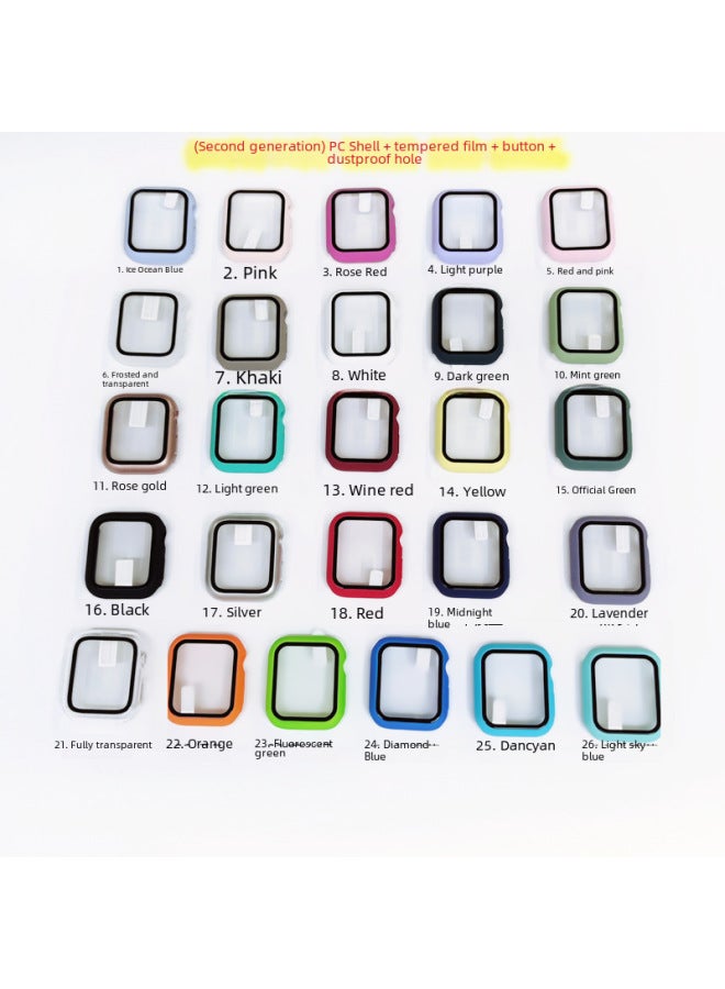 For Apple Se Watch Case 45mm Generation Protective Shell Watch8 Ultrapc Hard Shell Tempered Film Oil Injection Integrated - Image 3