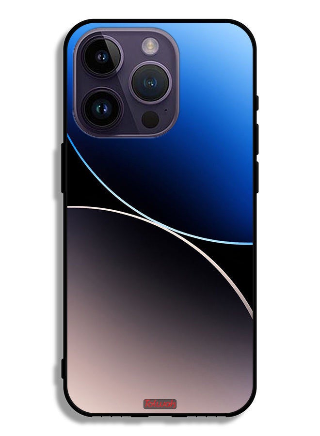 Tolwak Apple iPhone 14 Pro Protective Case Curve Lines Pattern - Image 2