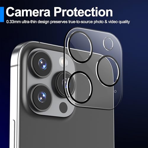 Ailun 3 Pack Screen Protector for iPhone 16 Pro [6.3 inch] + 3 Pack Camera Lens Protector with Installation Frame,Case Friendly Tempered Glass Film,[9H Hardness] - HD - Image 5