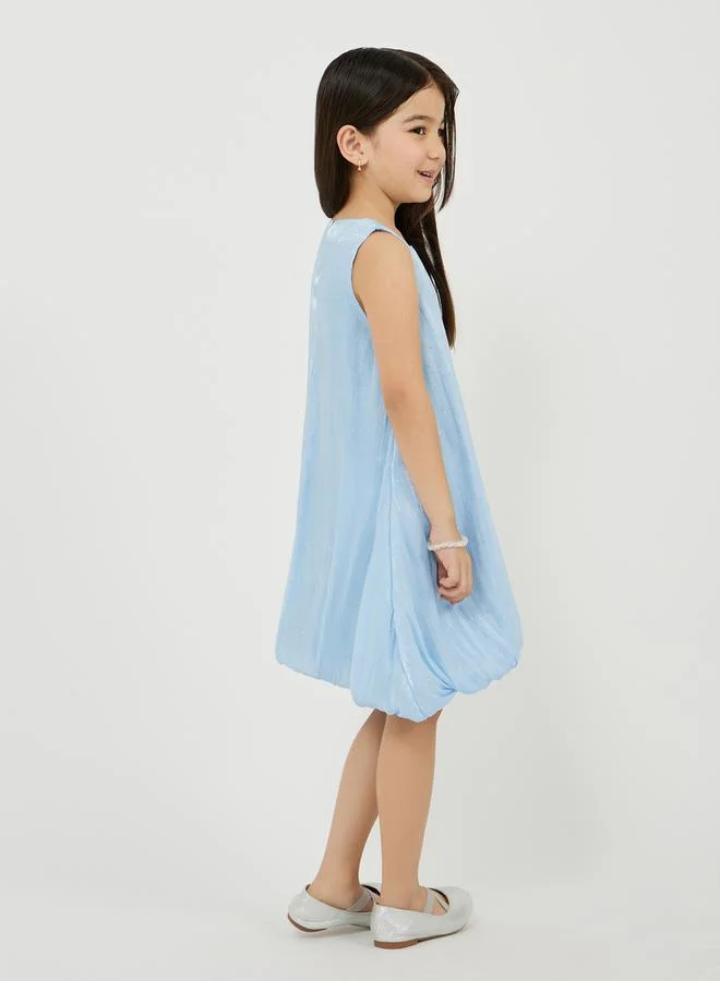 Styli Organza Balloon Hem Sleeveless Dress