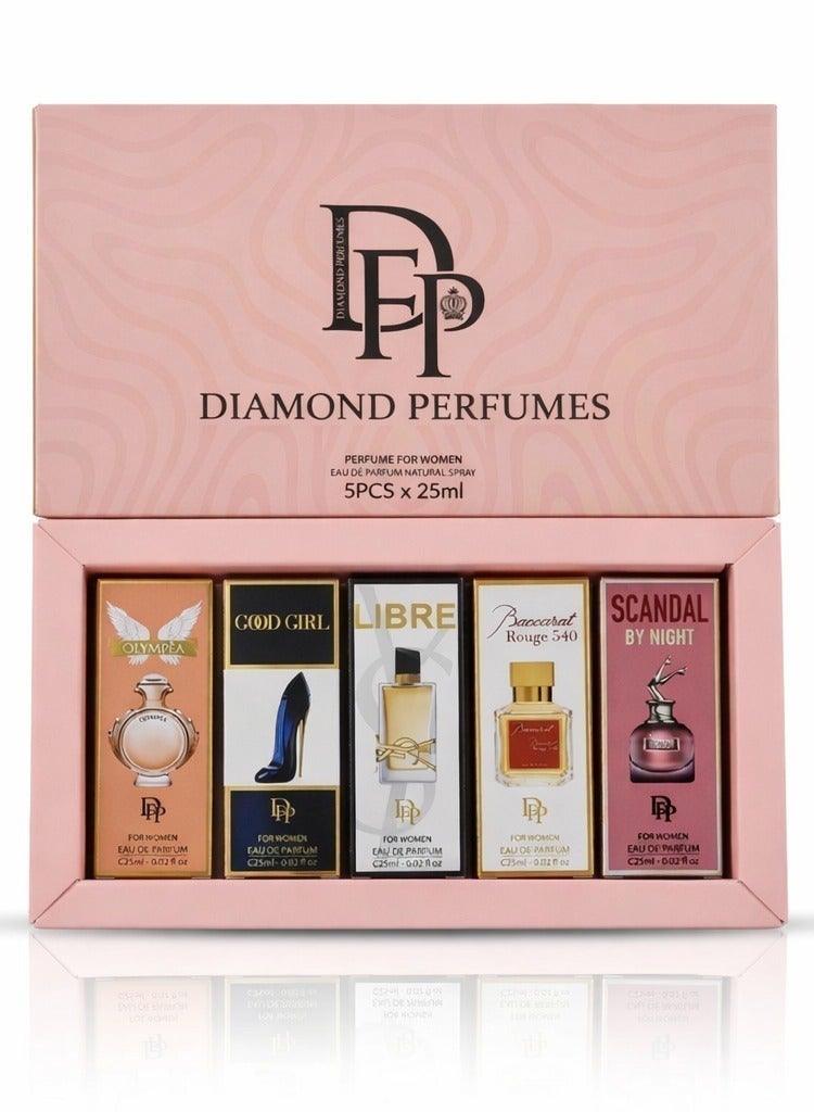 Diamond Perfumes Perfume Gift Set No.581 - 5pcs*25ml - For Women - Image 1