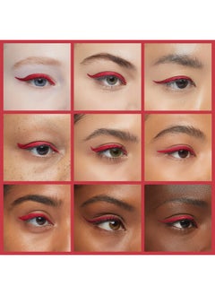 DNM Cat Eye Makeup Waterproof Neon Colorful Liquid Eyeliner Pen Make Up Comestics Longlasting Black Eye Liner Pencil Makeup Tools (Red)  - Image 4