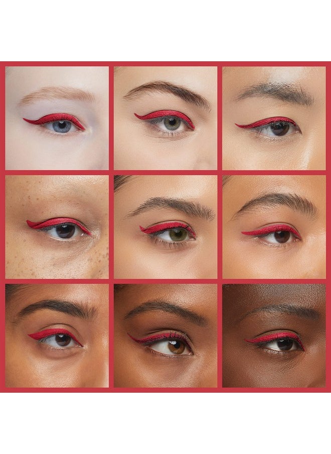 DNM Cat Eye Makeup Waterproof Neon Colorful Liquid Eyeliner Pen Make Up Comestics Longlasting Black Eye Liner Pencil Makeup Tools (Red)  - Image 4