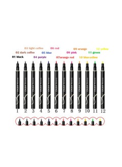 DNM Cat Eye Makeup Waterproof Neon Colorful Liquid Eyeliner Pen Make Up Comestics Longlasting Black Eye Liner Pencil Makeup Tools (Red)  - Image 3