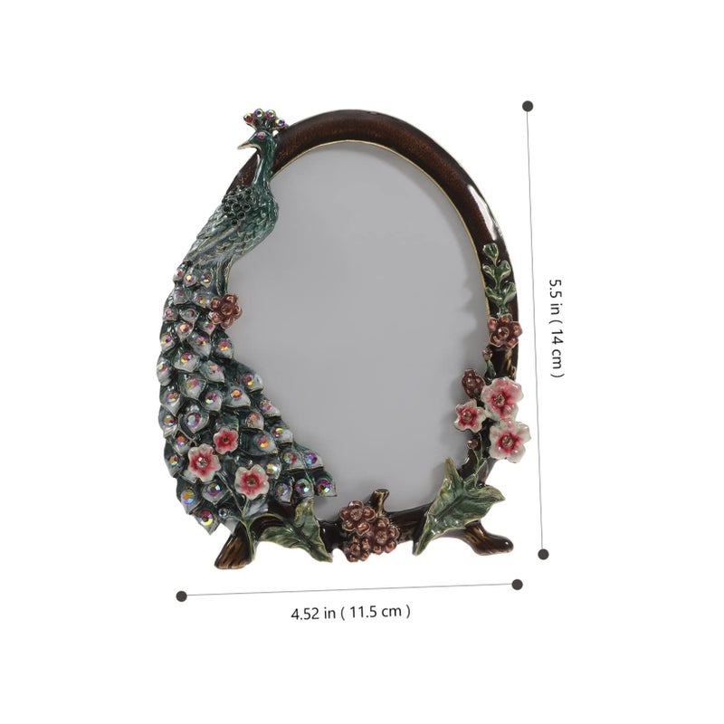 Vintage Peacock Photo Frame Gold Retro Picture Holder For Home Decor - Image 5