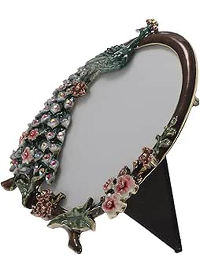 Vintage Peacock Photo Frame Gold Retro Picture Holder For Home Decor - Image 1