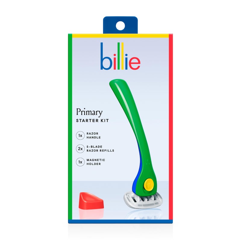 Billie Womenâ€™s Razor Kit, 1 Handle + 2 x 5-Blade Refills + Magnetic Holder, Primary - Image 1
