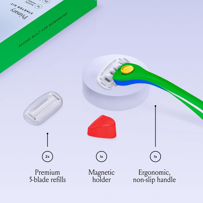 Billie Womenâ€™s Razor Kit, 1 Handle + 2 x 5-Blade Refills + Magnetic Holder, Primary - Image 2