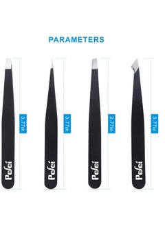 Pefei Tweezers Set - Professional Stainless Steel Tweezers for Eyebrows - Great Precision for Facial Hair, Splinter and Ingrown Hair Removal (Black) - pzsku/Z22463744B6828108C995Z/45/_/1705592695/5df5a429-b470-4e00-95b7-5e4f3414df76