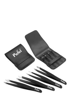 Pefei Tweezers Set - Professional Stainless Steel Tweezers for Eyebrows - Great Precision for Facial Hair, Splinter and Ingrown Hair Removal (Black) - pzsku/Z22463744B6828108C995Z/45/_/1705592695/f82484bc-0869-4968-9bcb-e26efffab6dd