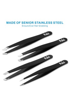 Pefei Tweezers Set - Professional Stainless Steel Tweezers for Eyebrows - Great Precision for Facial Hair, Splinter and Ingrown Hair Removal (Black) - pzsku/Z22463744B6828108C995Z/45/_/1705592696/caf2c6d8-a8e1-4072-b94f-195d2c4b1107