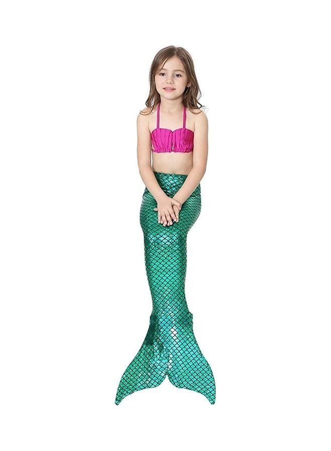 NIBEMINENT 3-Piece Mermaid Tail Swimming Costume Set 130cm - Image 4