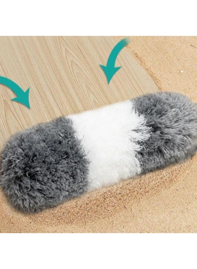 لففا ليفافا غبار الغبار - 2 حزمة غبار الألياف الدقيقة ، مجتمعات غبار الريش القابلة للثني ، مناسبة لتنظيف غبار الأثاث ، الستائر ، وغبار المكتب.  (الرمادي الأبيض) - Image 4