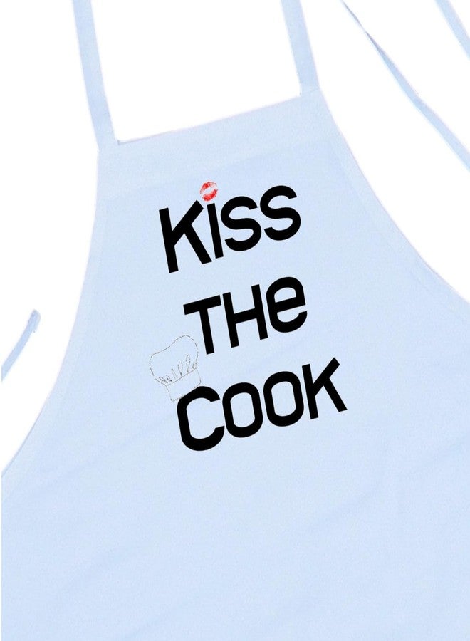 CoolAprons Kiss The Cook Cute Apron For Your Kitchen, White Chef Apron, Novelty Aprons For Adults - Image 2