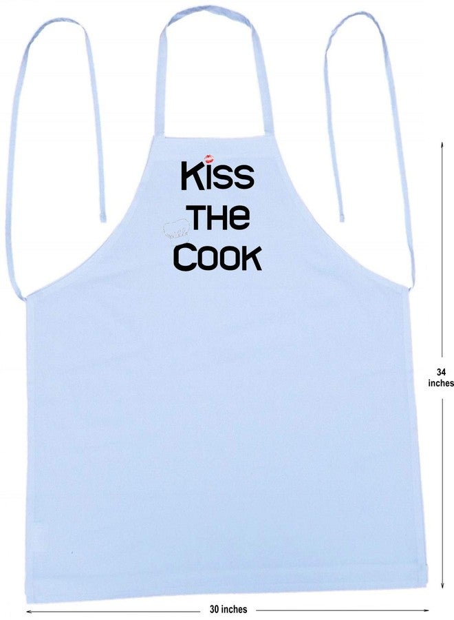 CoolAprons Kiss The Cook Cute Apron For Your Kitchen, White Chef Apron, Novelty Aprons For Adults - Image 4