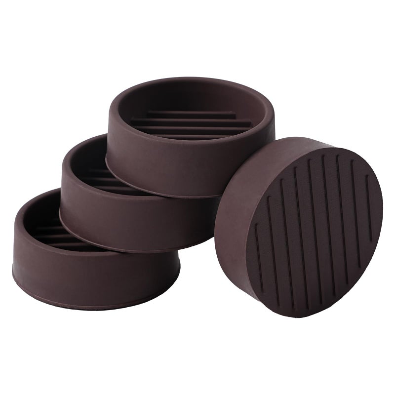Jayen 1.5x1.5 Round Rubber Furniture Caster Cups, Anti-Sliding Furniture Pads Bed Stopper Floor Protectors with Grip - Protect Any Flooring - Image 1
