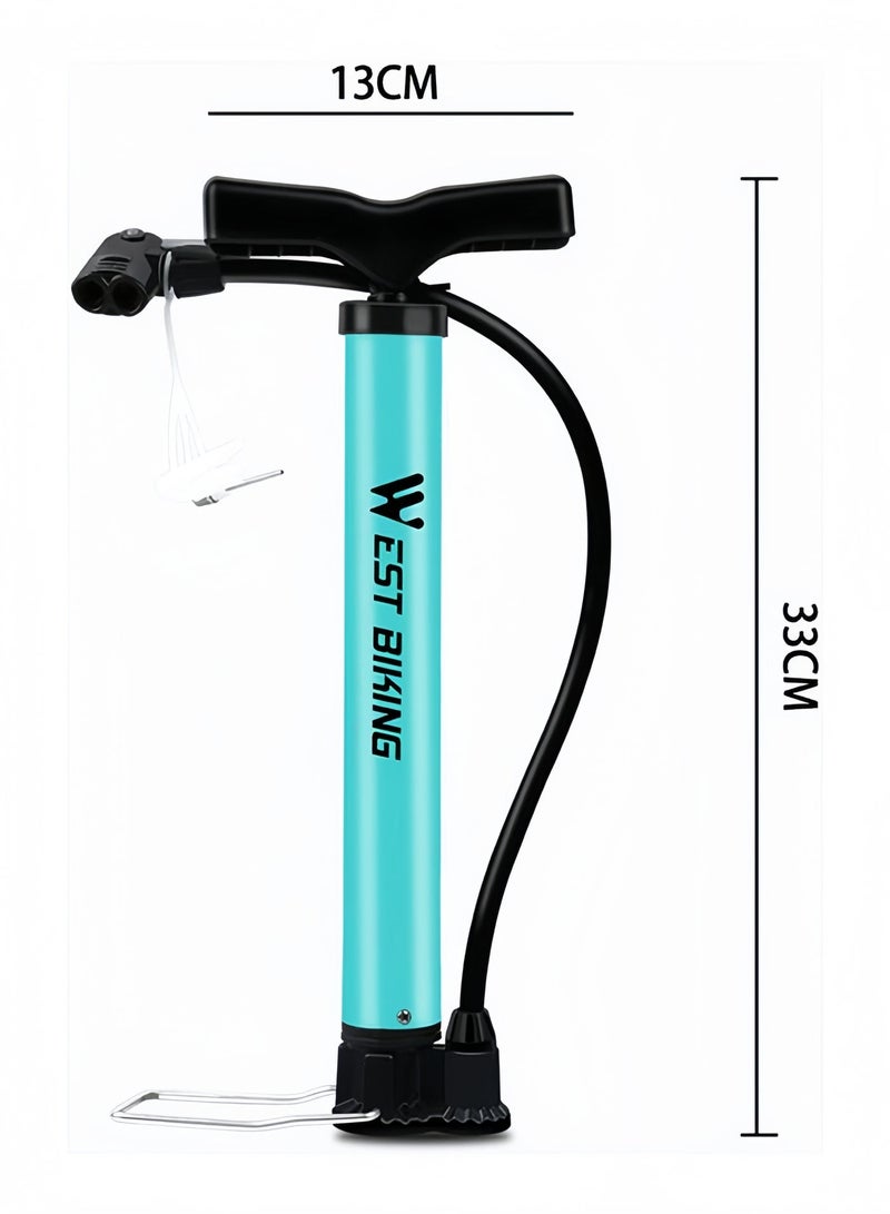 WEST BIKING Portable Cycling Air Pump, Multi‑Purpose Manual Inflator for Bicycle Tires, Basketball, Football, With Ball Needle - Image 3