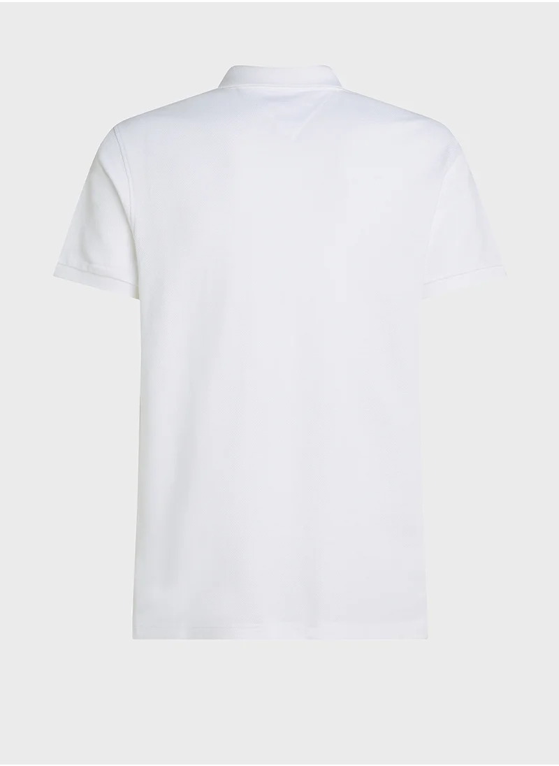 TOMMY HILFIGER Striped Short Sleeve Polo Shirt