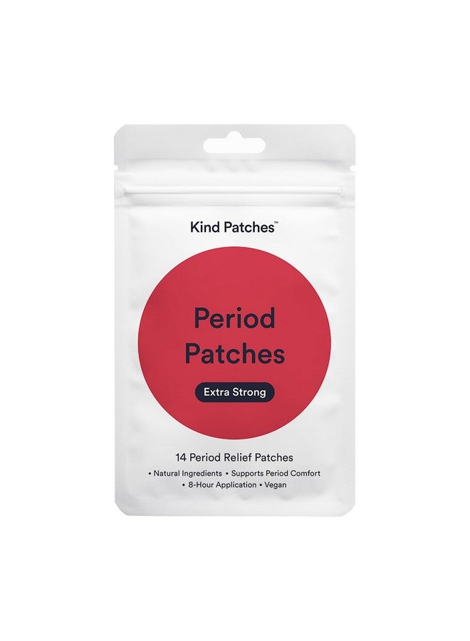 Kind Patches Period Patches Extra Strong - Period Relief with Menthol and Ginger Extract - Menstrual Relief with Natural Essential Oils - 14 Count - Image 1