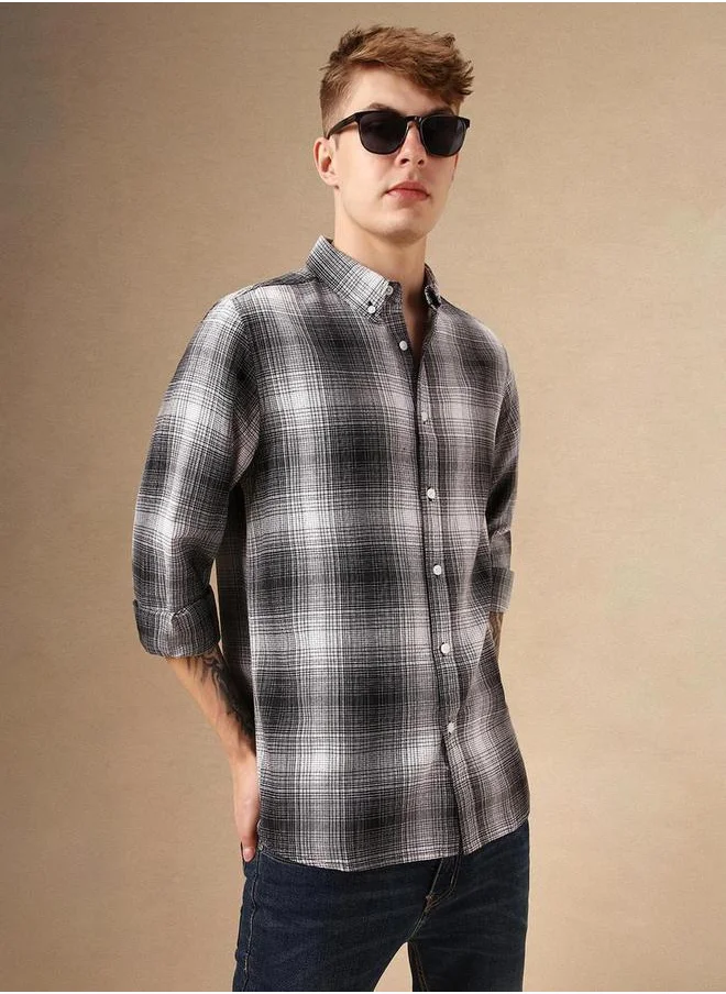 Dennis Lingo Casual Plaid Shirt by Styli