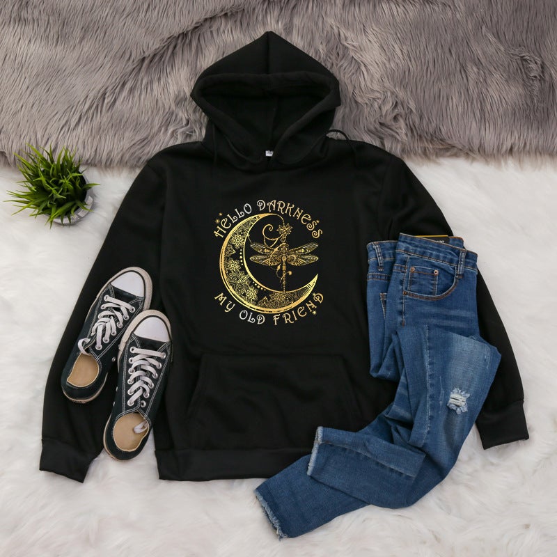 2024 Amazon ebay AliExpress Cross-border Independent Station eBay Animal Letters European and American Printed Hood for Men and Women Black  - Image 1