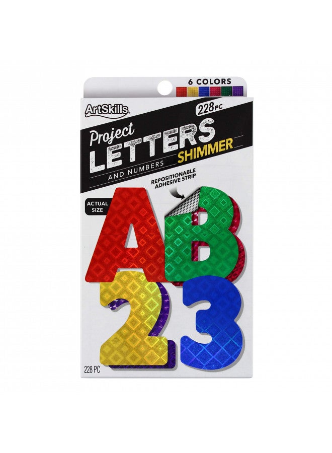 ArtSkills 2.5" Poster Letters and Numbers, A-Z and 0-9, Assorted, Holographic Colors, 228-Count (PA-1444) - Image 1