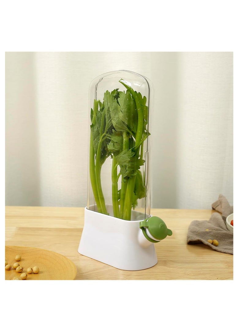 SYOSI - Fresh Herb Keeper, for Refrigerator, Space, Saving Container for Cilantro, Mint, Parsley, and Asparagus, Plastic Storage Container for Herb Preservation - Image 1