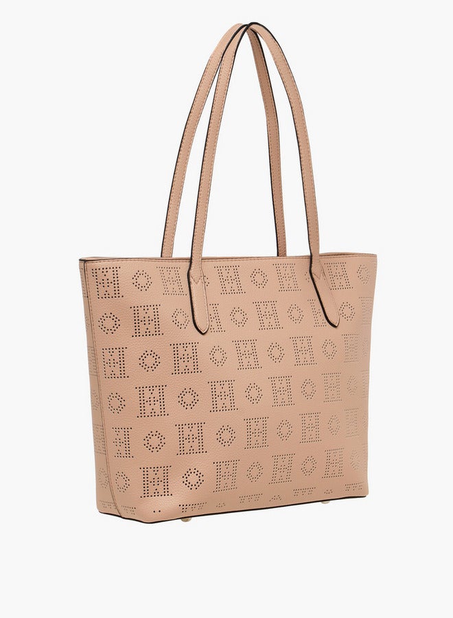 ايل حقيبة يد ليزر مقصوصة بمقبض مزدوج وإغلاق بسحاب - Image 4