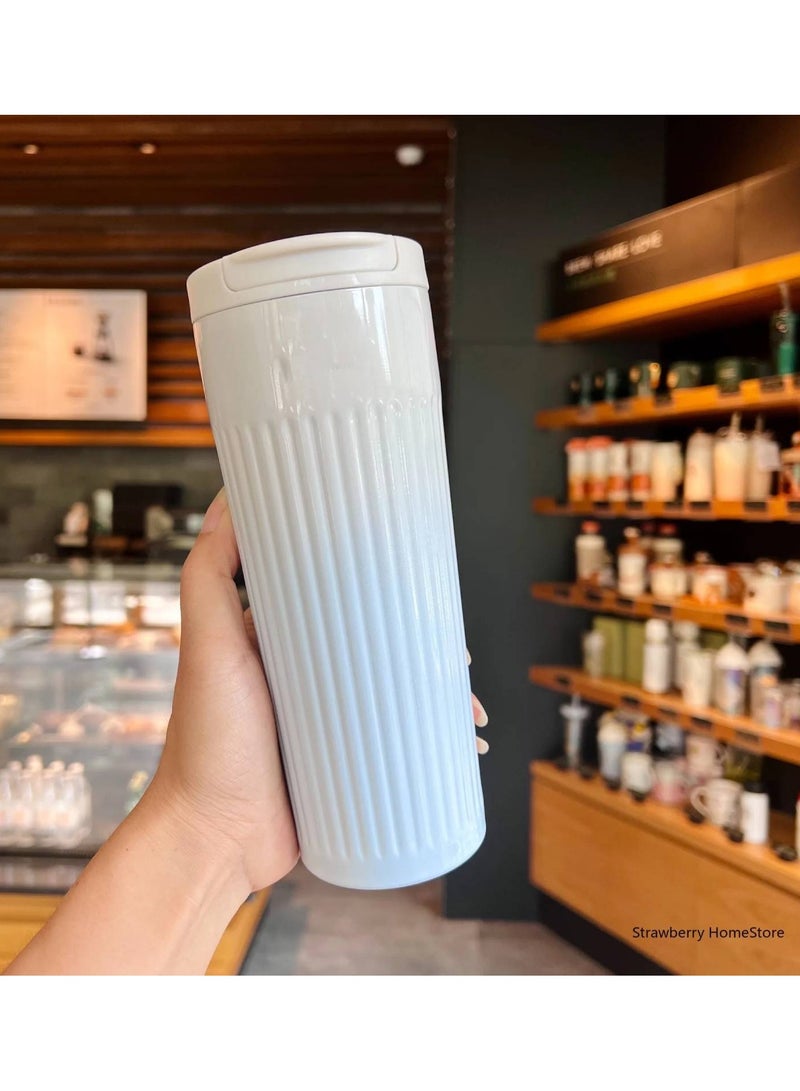 ارواق 500 مللي أكواب القهوة المحمولة الفولاذ المقاوم للصدأ زجاجات حرارية سيارة مكتب زجاجة ماء فراغ قوارير فنجان القهوة كوب حراري للسفر - Image 1