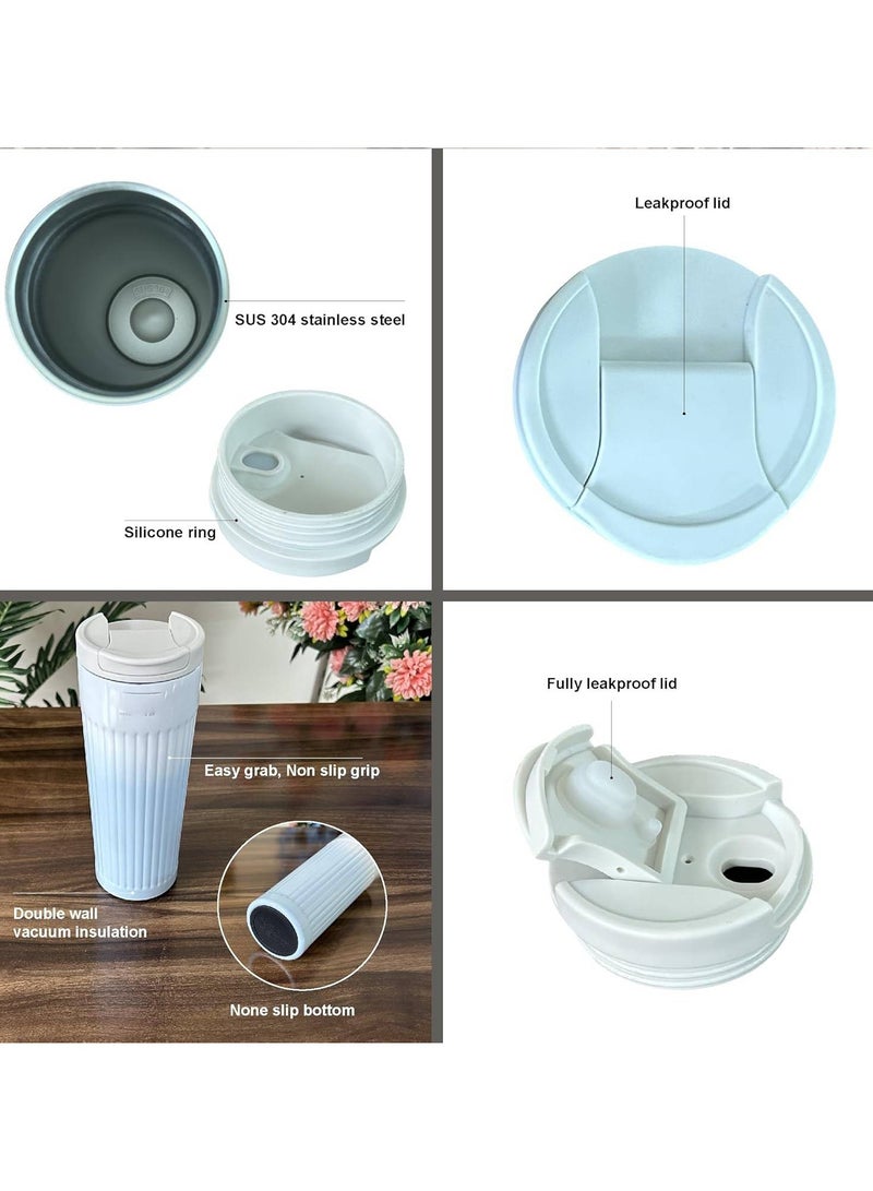 ارواق 500 مللي أكواب القهوة المحمولة الفولاذ المقاوم للصدأ زجاجات حرارية سيارة مكتب زجاجة ماء فراغ قوارير فنجان القهوة كوب حراري للسفر - Image 3