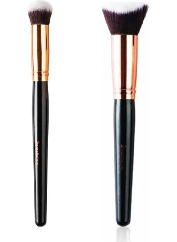 ناسكيتا Professional Oval Concealer BRUSH136+NAS150 Kabuki Foundation Brush