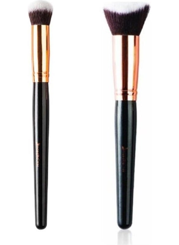 Nascita Professional Oval Concealer BRUSH136+NAS150 Kabuki Foundation Brush  - Image 1
