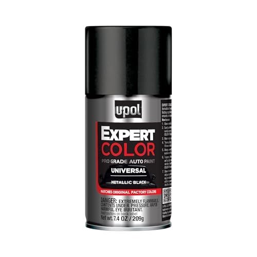 U-POL Expert Color Universal, Automotive Spray Paint, Professional Grade, Long-Lasting, Easy-To-Use, Metallic Black - Image 1