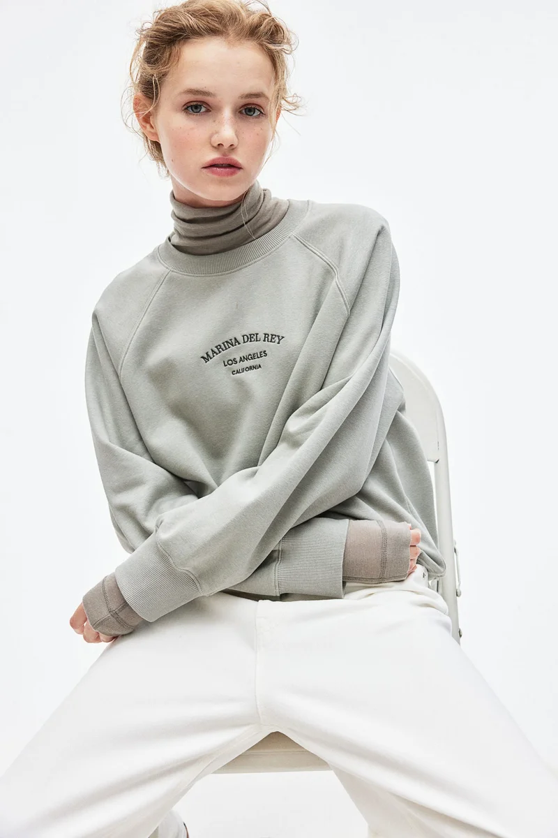 اتش اند ام Raglan-Sleeved Sweatshirt