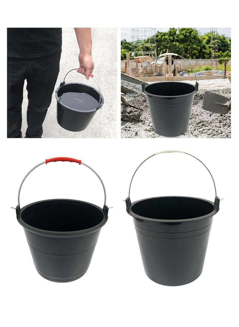 ABBASALI PVC Light Weight Bucket with Handle for Outdoor Gardeners,Construction Field etc With 3 Pair Gloves & 20Pcs Face Mask (6, BLACK)  - Image 3