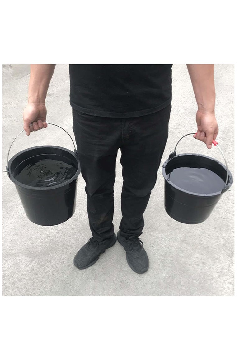 ABBASALI PVC Light Weight Bucket with Handle for Outdoor Gardeners,Construction Field etc With 3 Pair Gloves & 20Pcs Face Mask (6, BLACK)  - Image 4