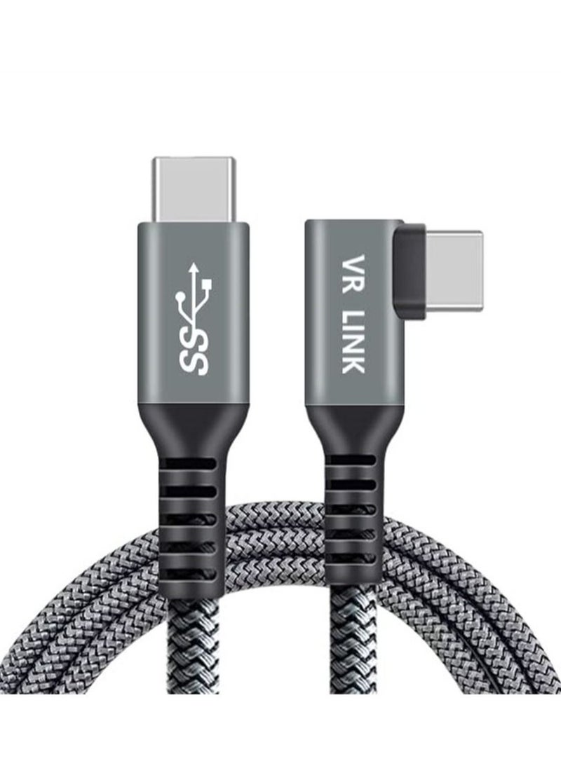 Captaintech - Link Cable 16FT 5M VR Headset Cable USB 3.2 Gen1 High Speed Data Transfer Fast Charging Type C to C Cable - Image 1