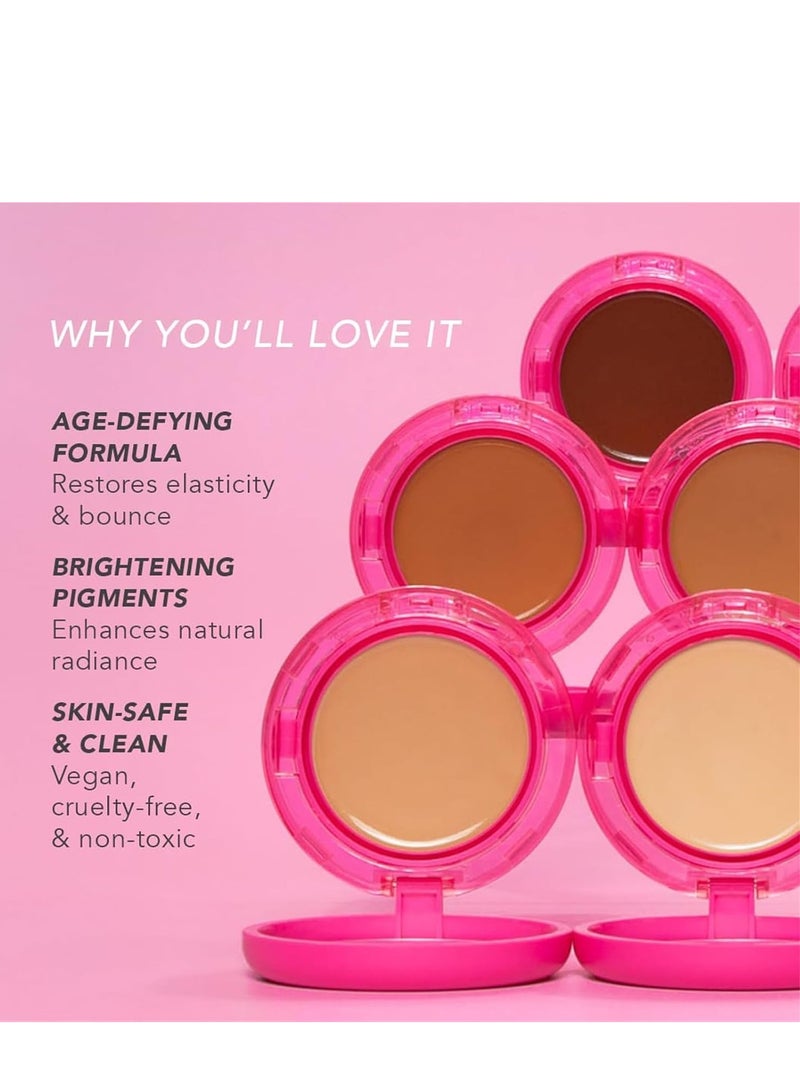 EELHOE Peptide Bounce Foundation | Anti-Aging Vegan Makeup with Firming Peptides, Medium Buildable Coverage, Blurs Wrinkles & Smooths Skin Texture - Clean Formula for Mature Skin 20g - Image 4