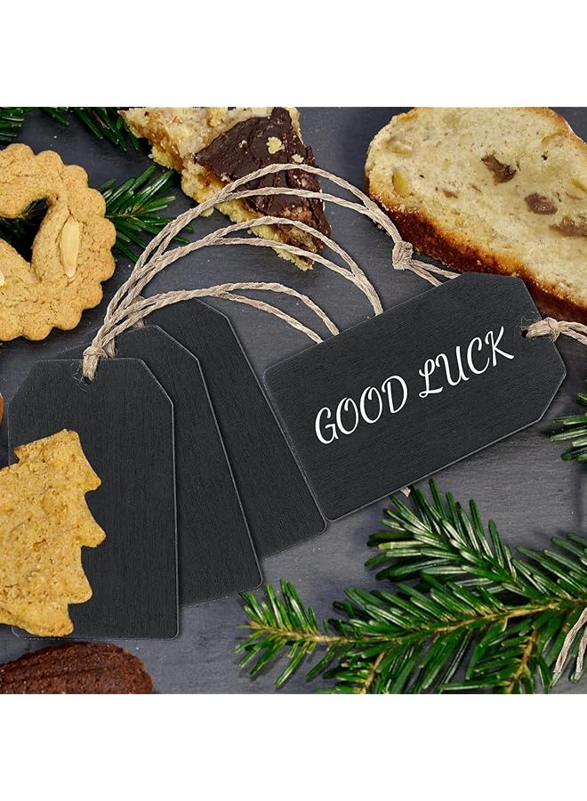 X spring Chalkboard Tags 48 Pcs Mini Erasable Chalkboards Hanging Chalkboard Labels Mini Chalkboard Signs For Markers And Chalks For Message Board Signs Diy Craft Food Labels Wedding Parties - Image 2