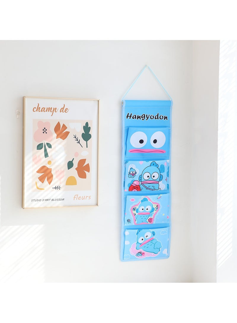 general 4 Pieces Cute Cartoon Hanging Closet Organiser and Storage Cabinet, 4 Shelves Closet Hanging Storage Shelf Girls Bedroom - Image 5