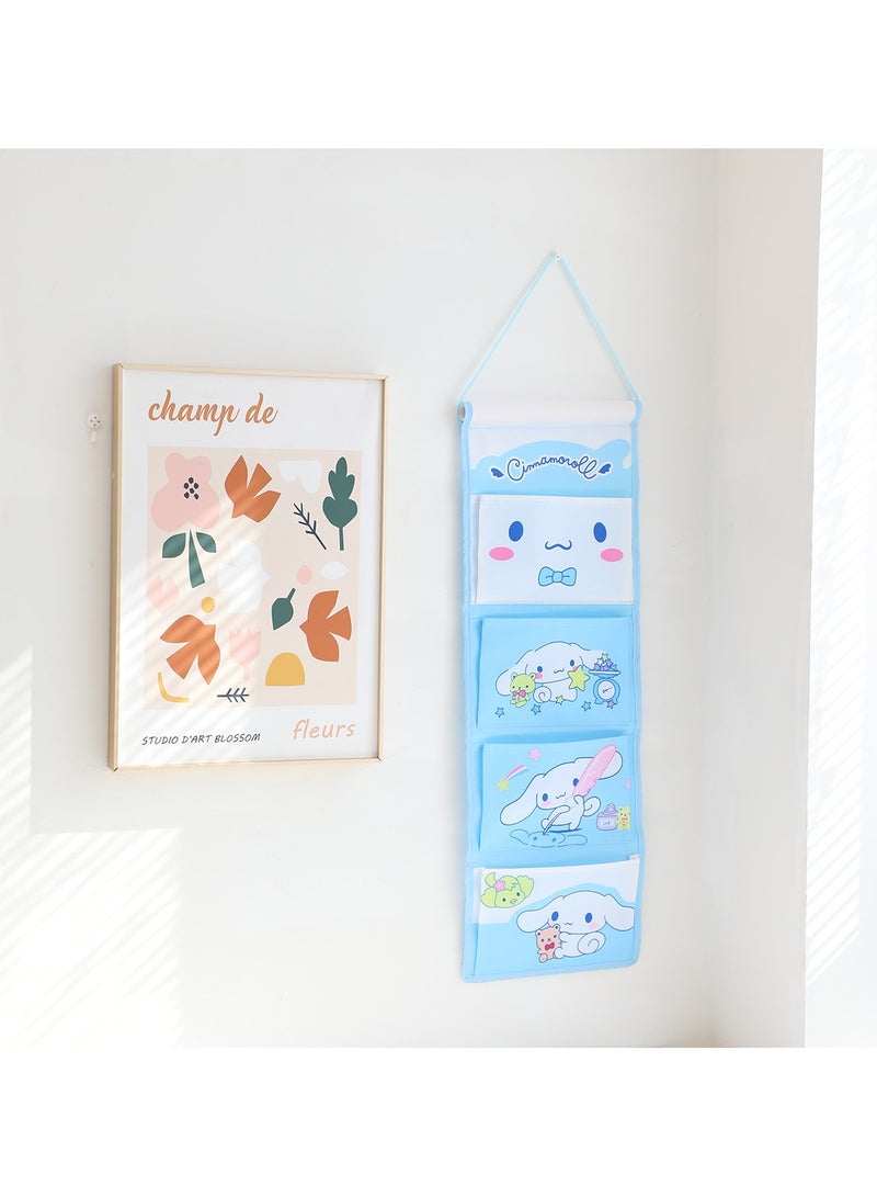 general 4 Pieces Cute Cartoon Hanging Closet Organiser and Storage Cabinet, 4 Shelves Closet Hanging Storage Shelf Girls Bedroom - Image 3