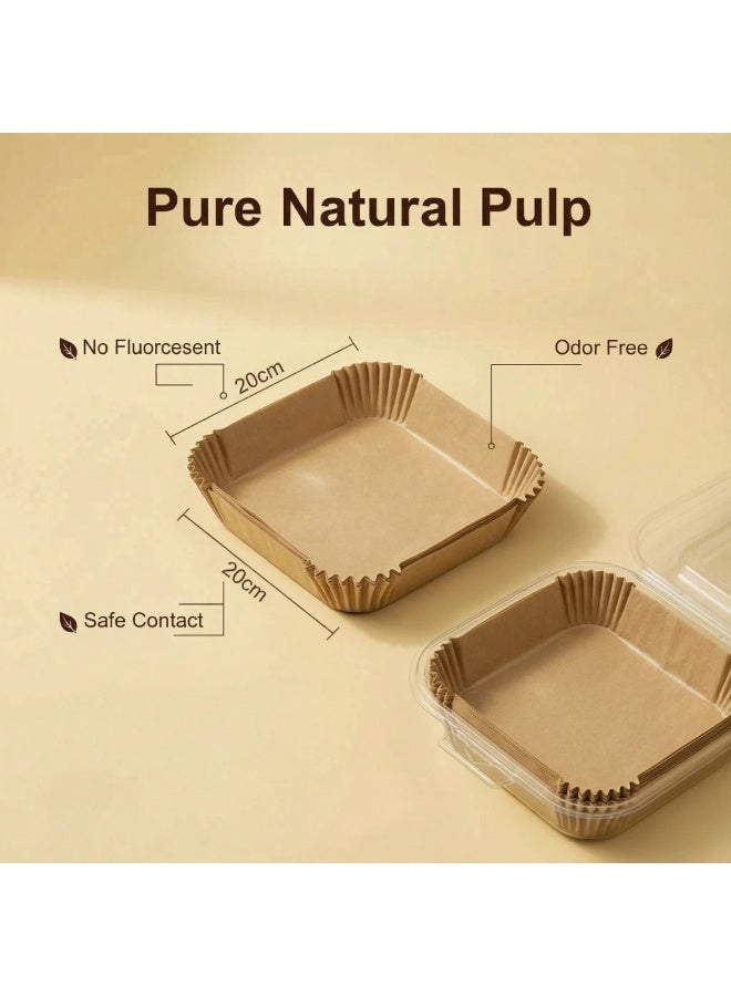 Disposable Air Fryer Non-stick Paper Liners, 100 Sheets (9 inches Unbleached, Suitable for Microwave Baking) - Image 2