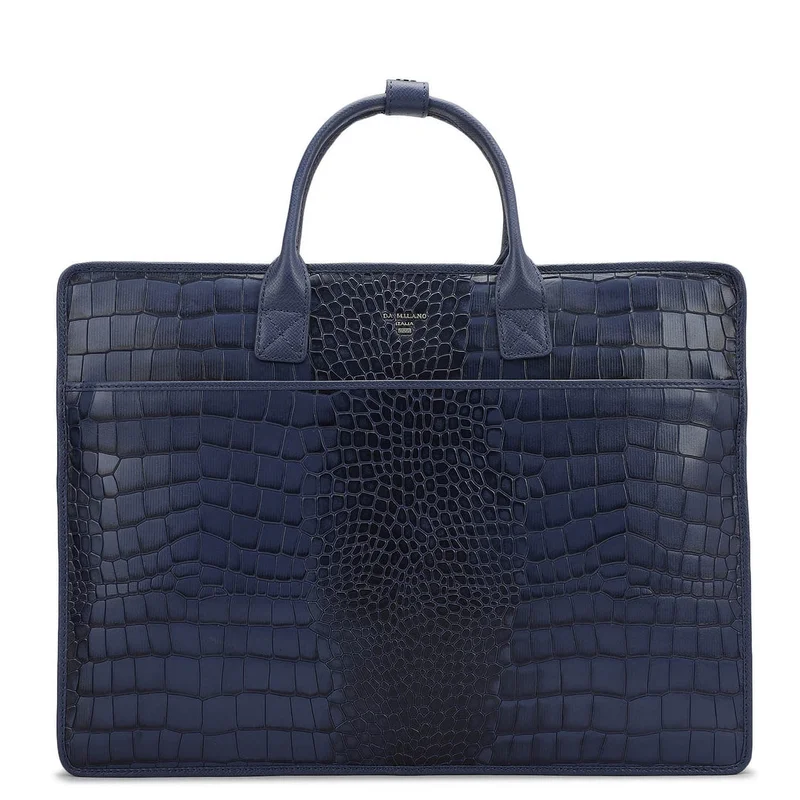 Da Milano Stardust Croco Leather Laptop Sleeve - Stardust  | Best Price UAE