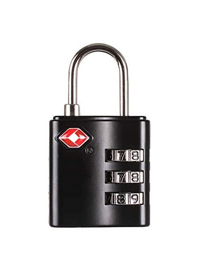 Inditradition Steel Tsa Accepted 3-Digit Combination Luggage Polished Lock For Suitcase&Baggage(Black)-Pack Of 2 - Image 2